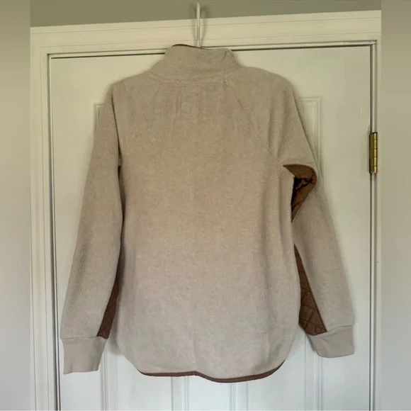 Abercrombie & Fitch Tan and Cream Fleece Pullover - Picture 2 of 3